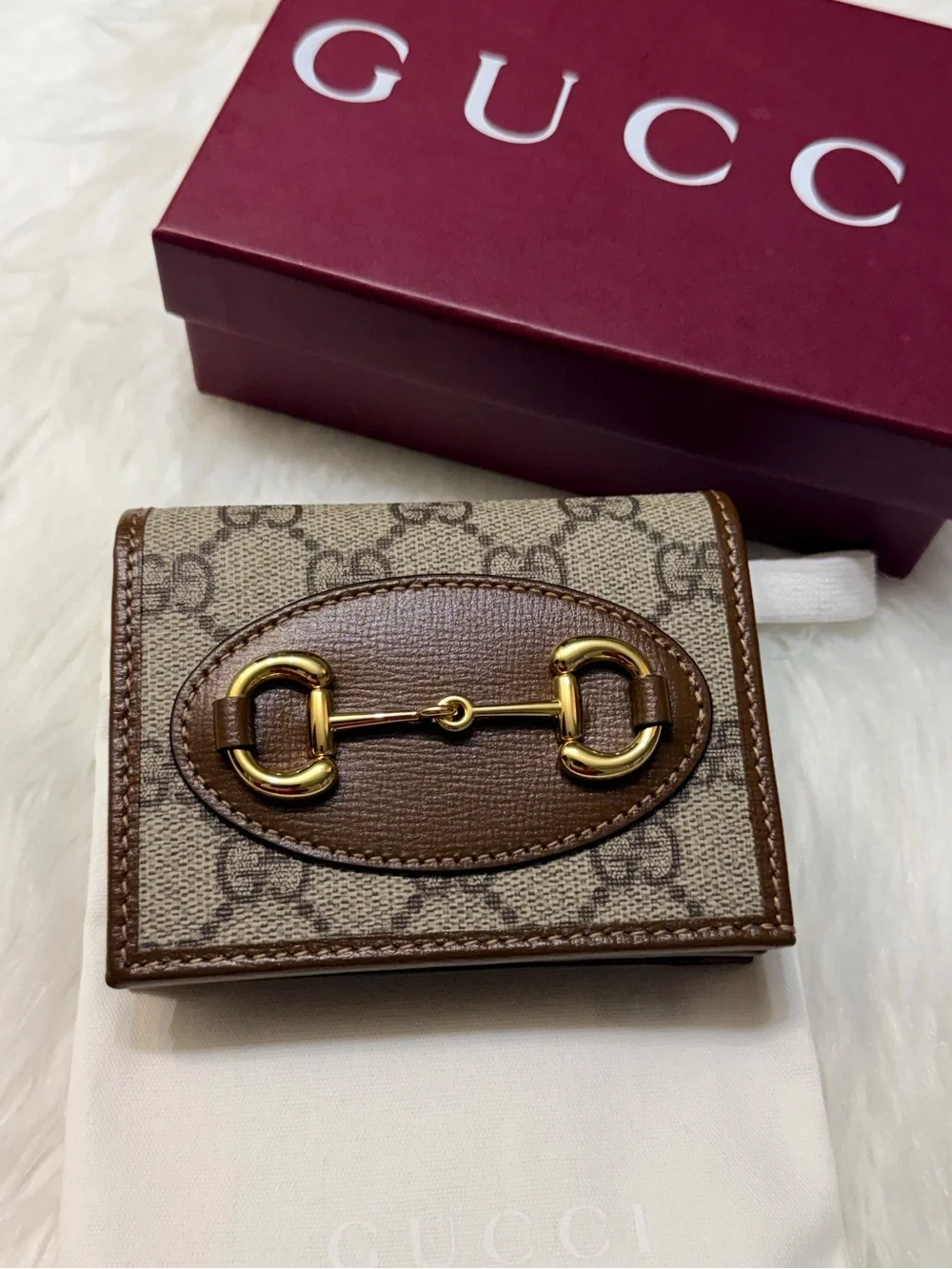 NEW✨Gucci GG Supreme Canvas Horsebit Bifold Wallet - Picture 8 of 14